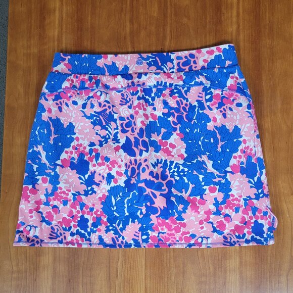 NWT T by Talbots Pink Blue Spring Garden Floral Stretch Skort - MP - Picture 5 of 11
